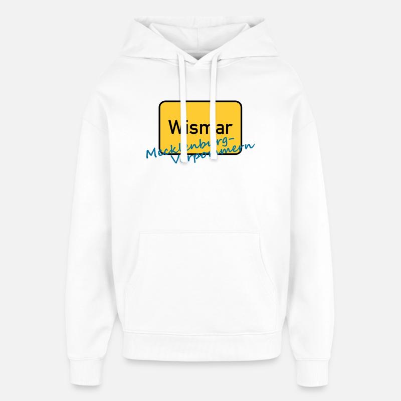 Wismar - Sweat à capuche unisexe Stanley/Stella Oversized - blanc