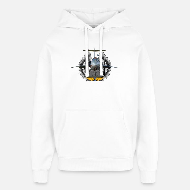 F-104 Starfighter - Sweat à capuche unisexe Stanley/Stella Oversized - blanc