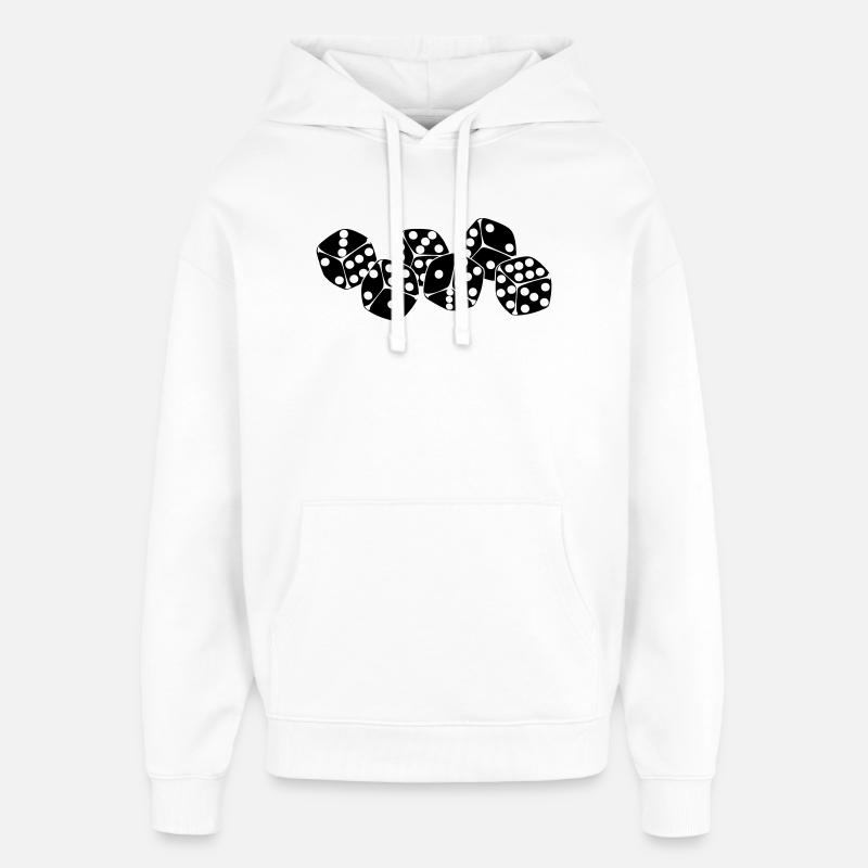 Six dice next to each other - Oversized Unisex Hoodie by Stanley/Stella - white