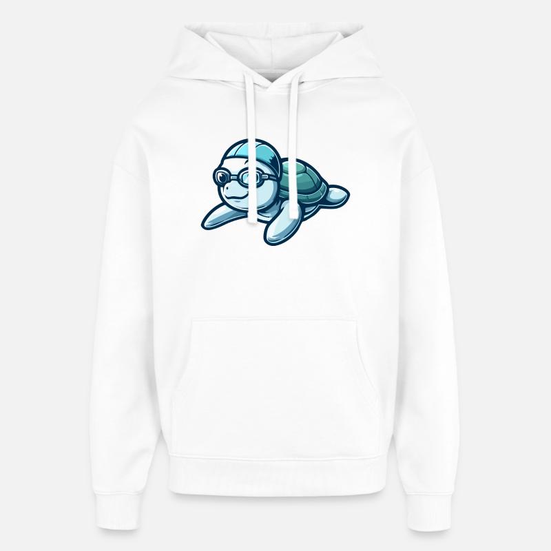 Learned Loggerhead: The Oceanic Scholar - Oversized Unisex Hoodie by Stanley/Stella - white