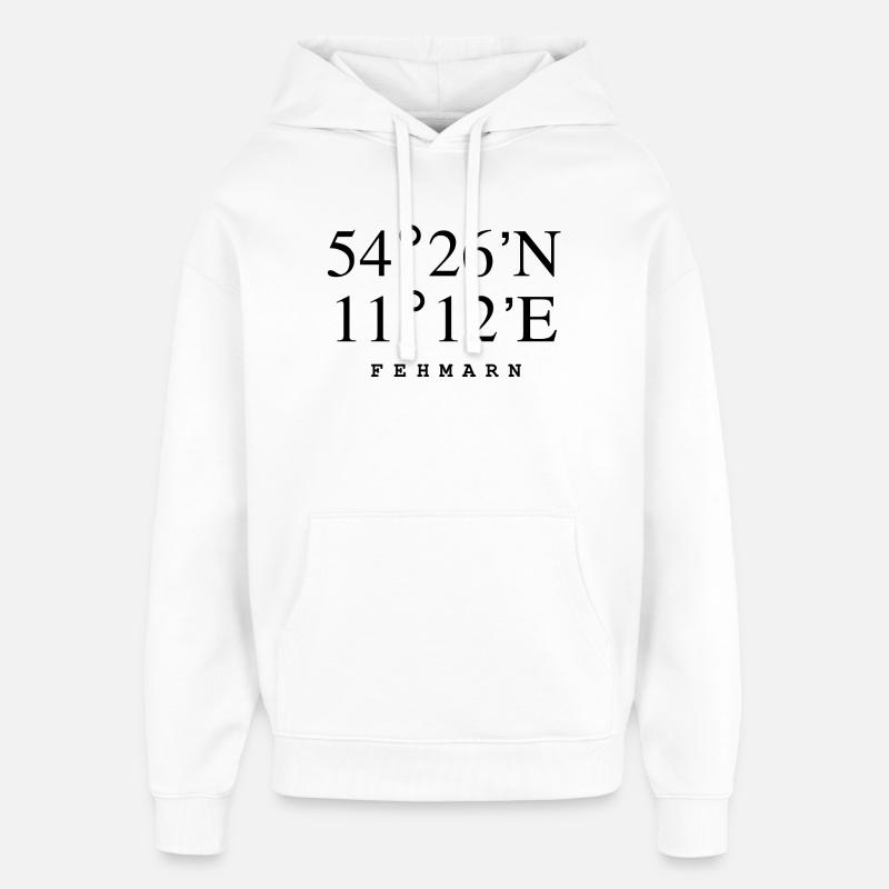 Fehmarn - Sweat à capuche unisexe Stanley/Stella Oversized - blanc