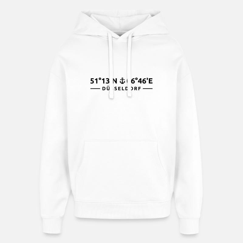 Dusseldorf - Sweat à capuche unisexe Stanley/Stella Oversized - blanc