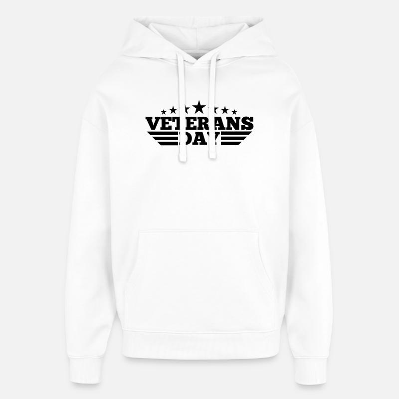 Journée des anciens combattants - Sweat à capuche unisexe Stanley/Stella Oversized - blanc