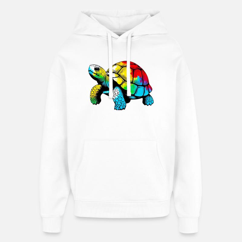 Tortue - Sweat à capuche unisexe Stanley/Stella Oversized - blanc
