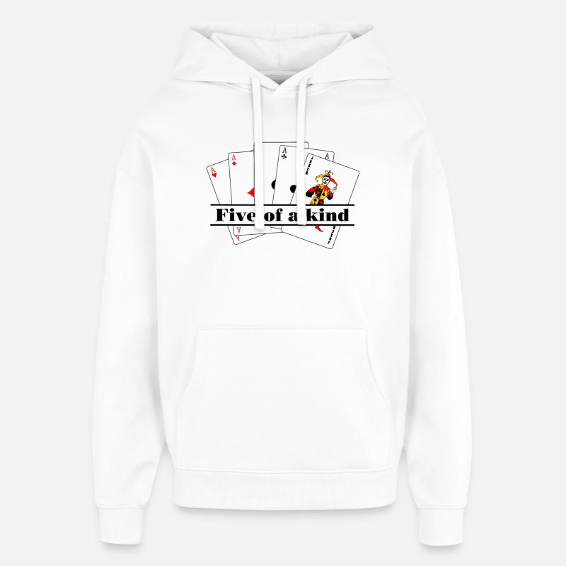 Bannière de texte cinq d’un genre - Sweat à capuche unisexe Stanley/Stella Oversized - blanc