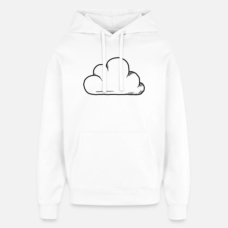 Cloud-Design - Oversized Unisex Hoodie von Stanley/Stella - Weiß