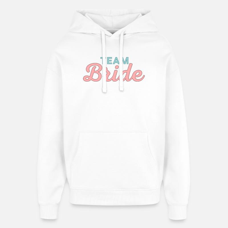 Équipe Bride ! Personnalisable - Sweat à capuche unisexe Stanley/Stella Oversized - blanc