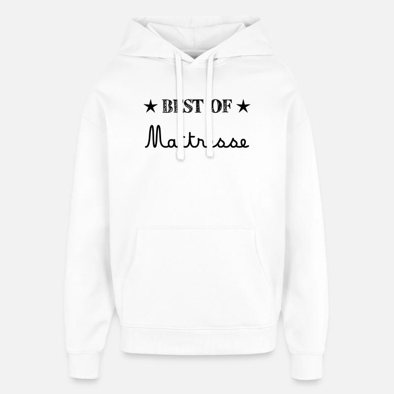 MAÎTRESSE. MERCI. MERCI MAÎTRESSE - Sweat à capuche unisexe Stanley/Stella Oversized - blanc
