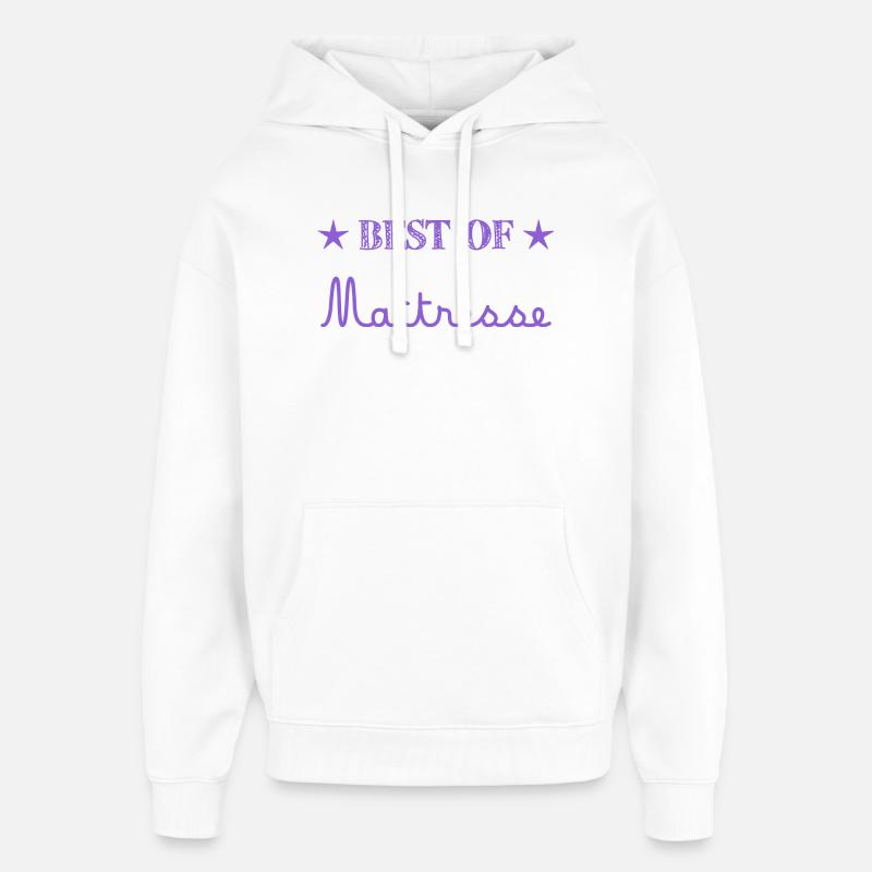 MAÎTRESSE. MERCI. MERCI MAÎTRESSE - Sweat à capuche unisexe Stanley/Stella Oversized - blanc