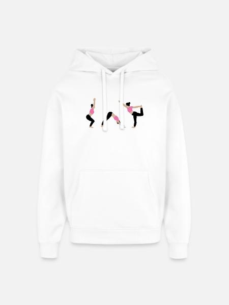 Power-Yoga im Fitnessstudio pink - Oversized Unisex Hoodie von Stanley/Stella - Weiß