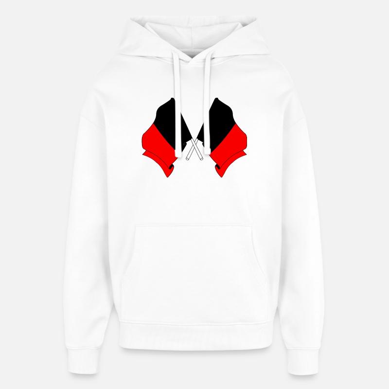 Deux drapeaux de Namur Belgique - Sweat à capuche unisexe Stanley/Stella Oversized - blanc