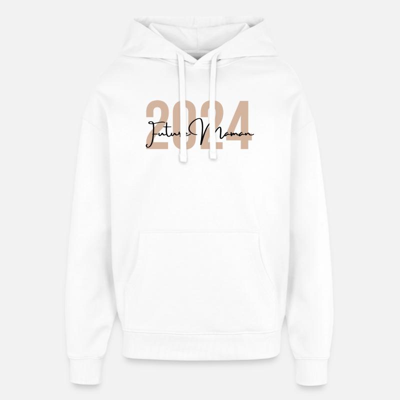 Future Maman 2024 - Sweat à capuche unisexe Stanley/Stella Oversized - blanc
