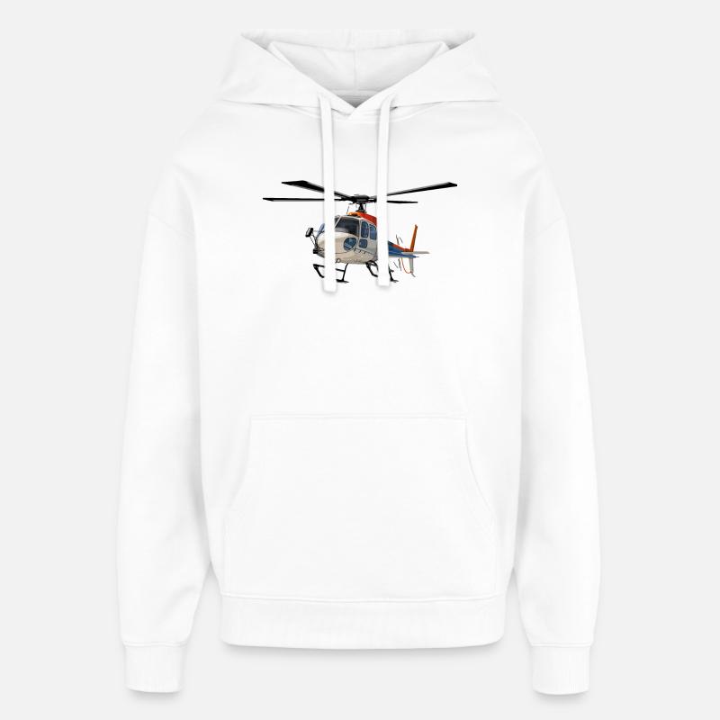 Opérations d’hélicoptères - Sweat à capuche unisexe Stanley/Stella Oversized - blanc