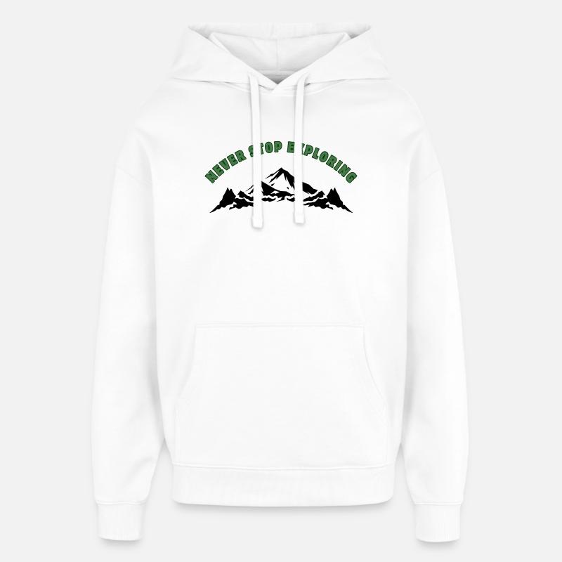 Ne cessez jamais d’explorer - Sweat à capuche unisexe Stanley/Stella Oversized - blanc
