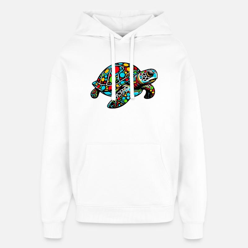 Tortue - Sweat à capuche unisexe Stanley/Stella Oversized - blanc