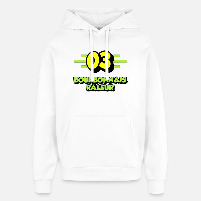 Bourbonnais râleur - Sweat à capuche unisexe Stanley/Stella Oversized - blanc