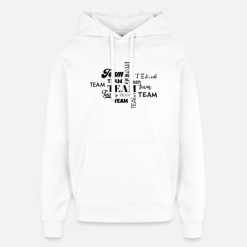 Team - Oversized Unisex Hoodie by Stanley/Stella - white