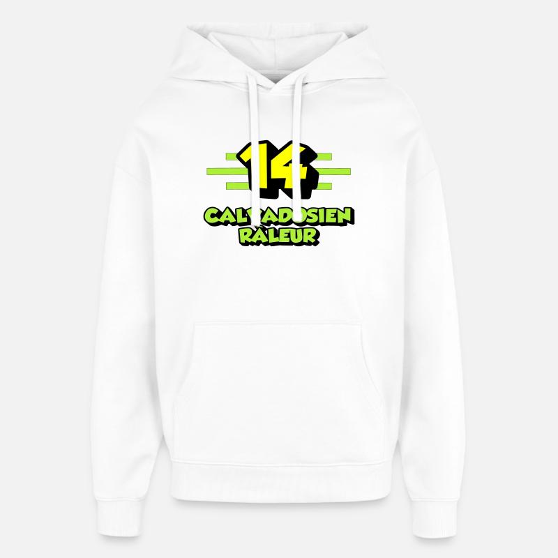 Calvadosien râleur - Sweat à capuche unisexe Stanley/Stella Oversized - blanc