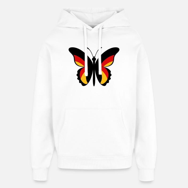 GER Papillon - Sweat à capuche unisexe Stanley/Stella Oversized - blanc