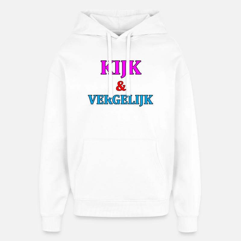 Look & Compare Motivation Imprimer - Sweat à capuche unisexe Stanley/Stella Oversized - blanc