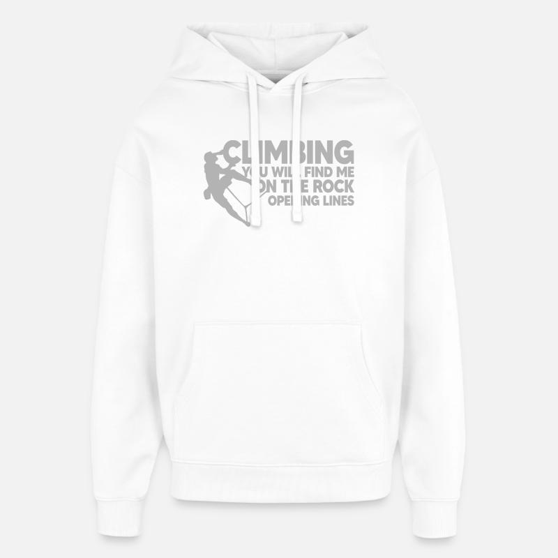 KLETTERN, KLETTERN, Eröffnungslinien - Oversized Unisex Hoodie von Stanley/Stella - Weiß