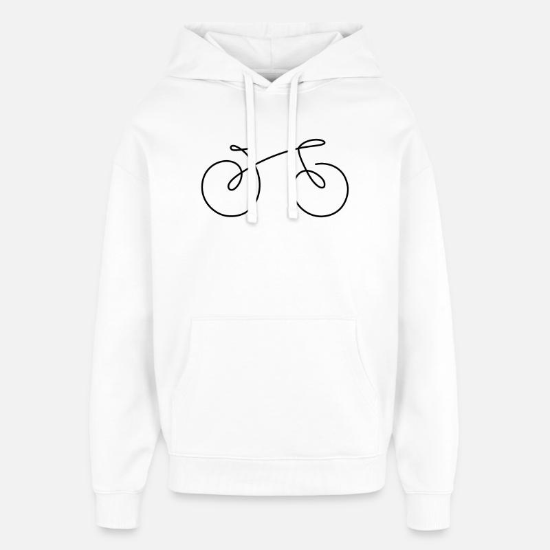 Bicycle Line - Sweat à capuche unisexe Stanley/Stella Oversized - blanc