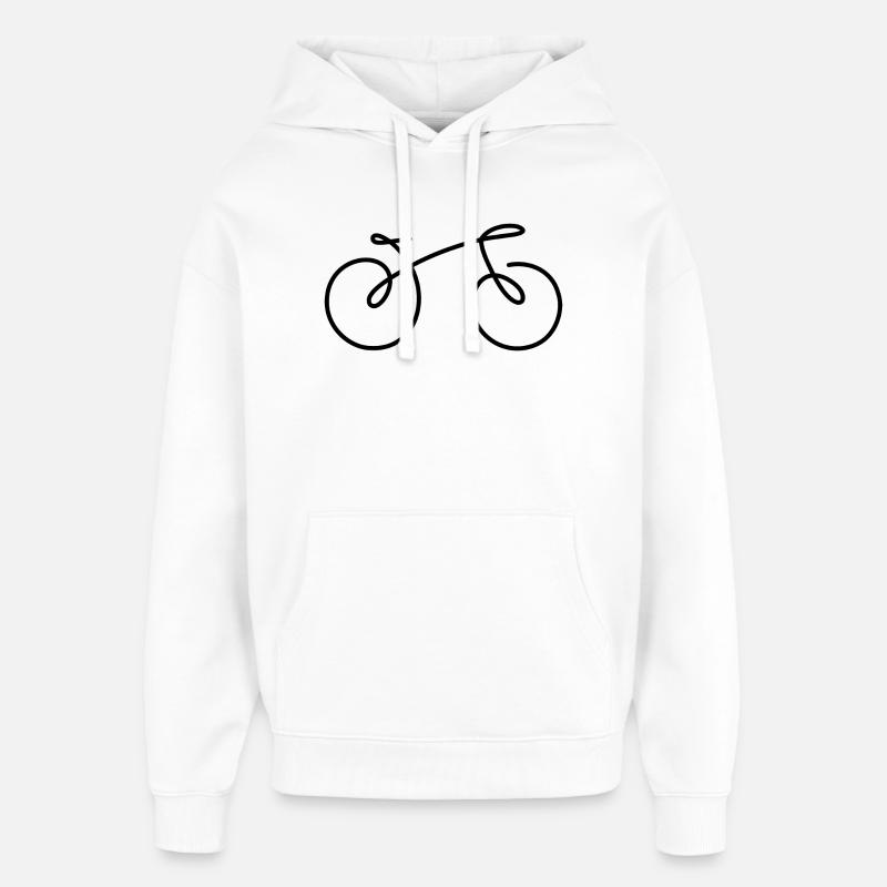 Bicycle Line - Sweat à capuche unisexe Stanley/Stella Oversized - blanc