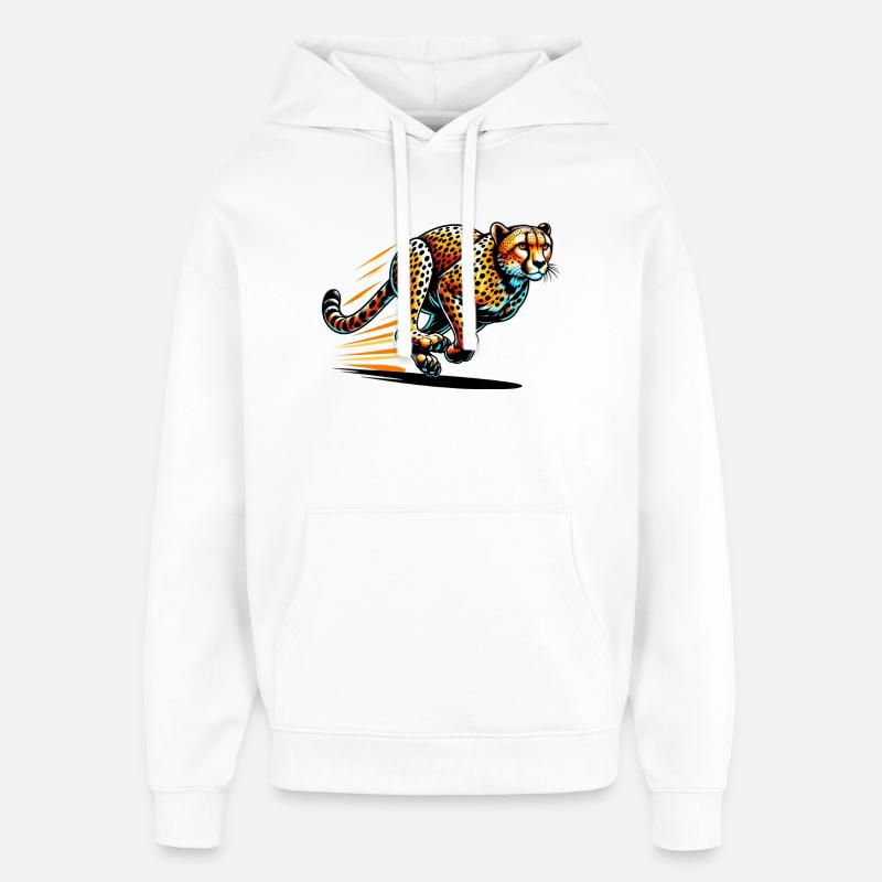 Gepard - Oversized Unisex Hoodie von Stanley/Stella - Weiß