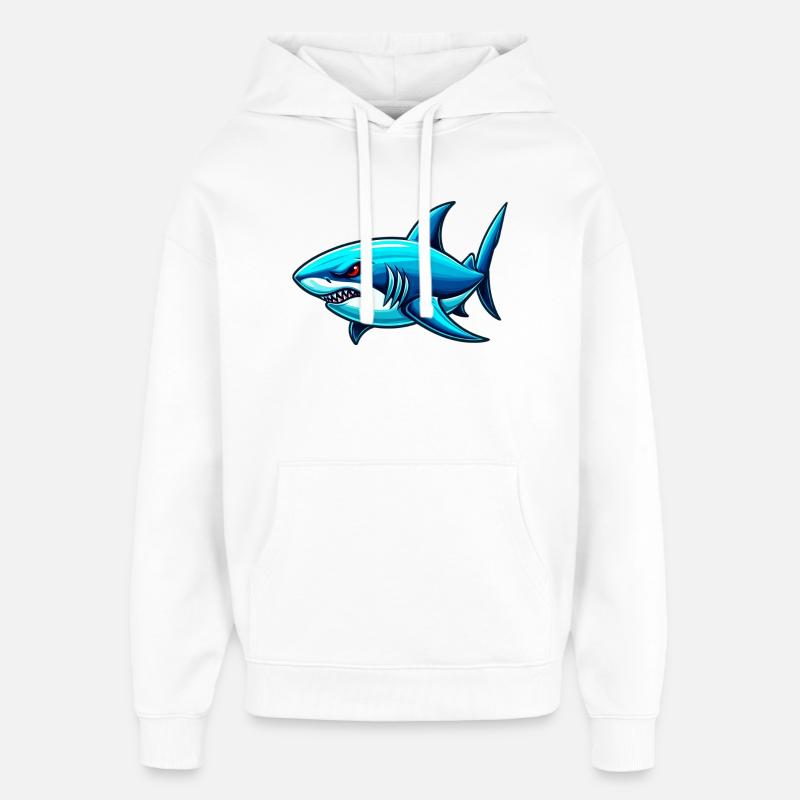 Requin - Sweat à capuche unisexe Stanley/Stella Oversized - blanc