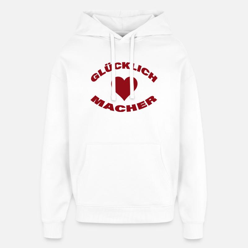 FAISEUR DE BONHEUR - Sweat à capuche unisexe Stanley/Stella Oversized - blanc