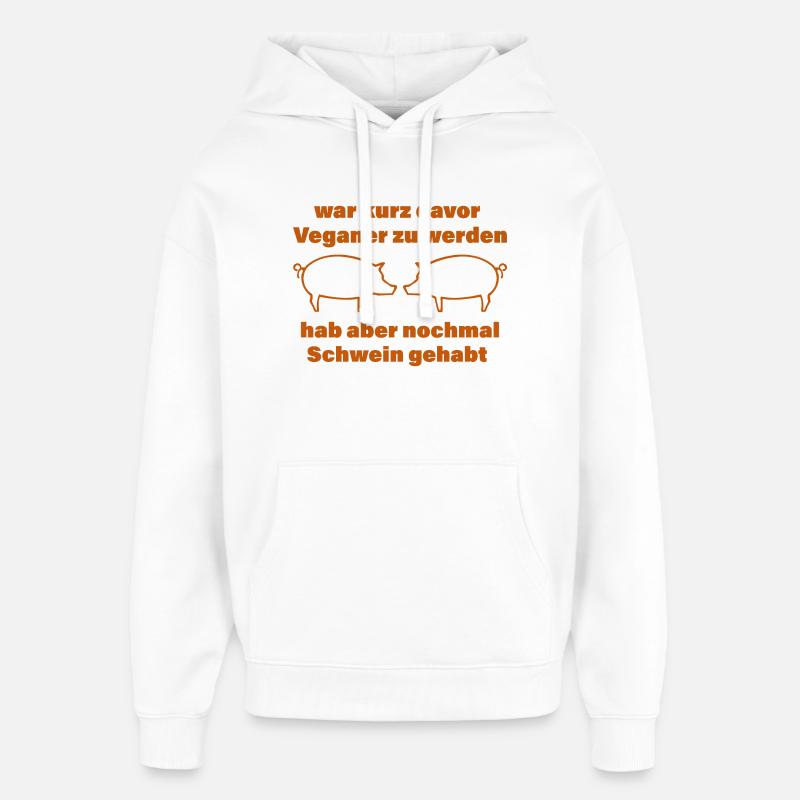 COCHON - Sweat à capuche unisexe Stanley/Stella Oversized - blanc