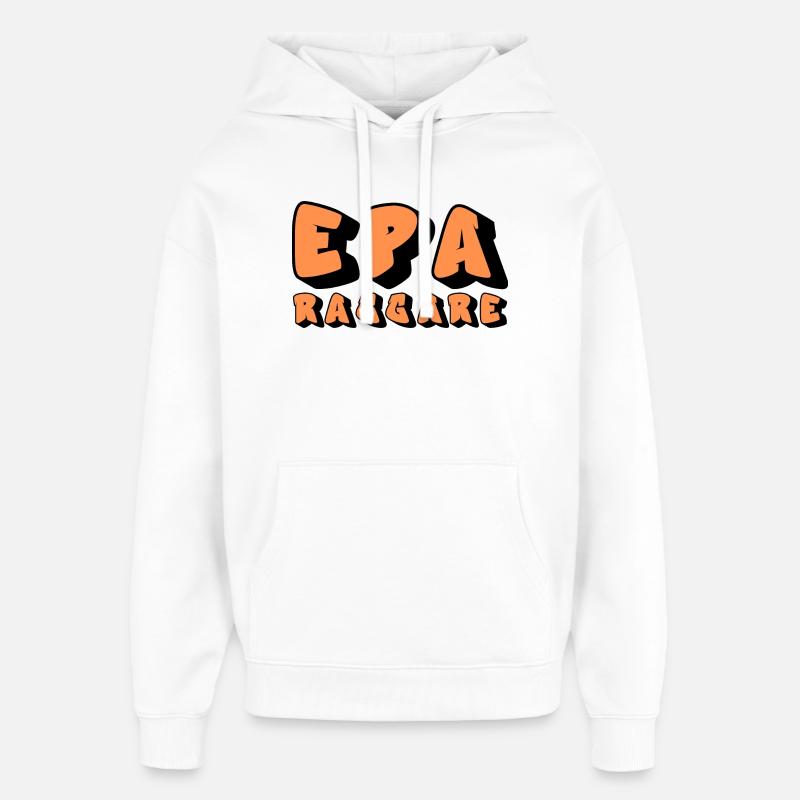 Epa Raggare Graffiti - Stanley/Stella Oversized Huvtröja Unisex - vit