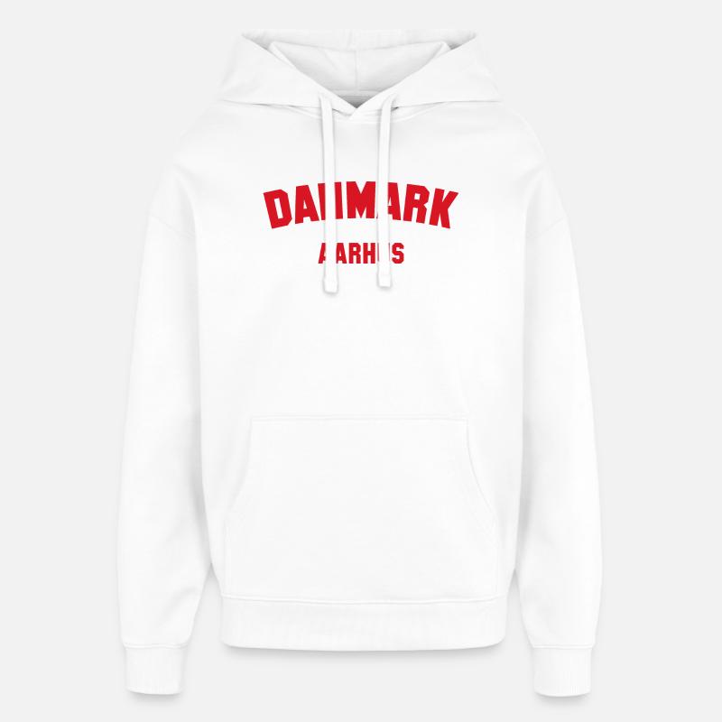 AARHUS Danemark Dänemark - Sweat à capuche unisexe Stanley/Stella Oversized - blanc