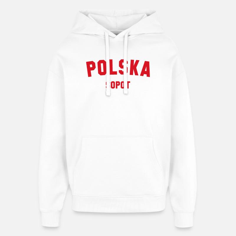 SOPOT Polska Pologne - Sweat à capuche unisexe Stanley/Stella Oversized - blanc