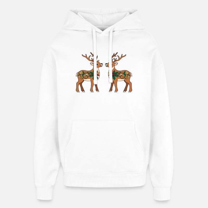 Renne - Sweat à capuche unisexe Stanley/Stella Oversized - blanc