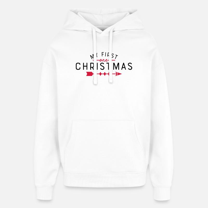 mon premier Noël - Sweat à capuche unisexe Stanley/Stella Oversized - blanc