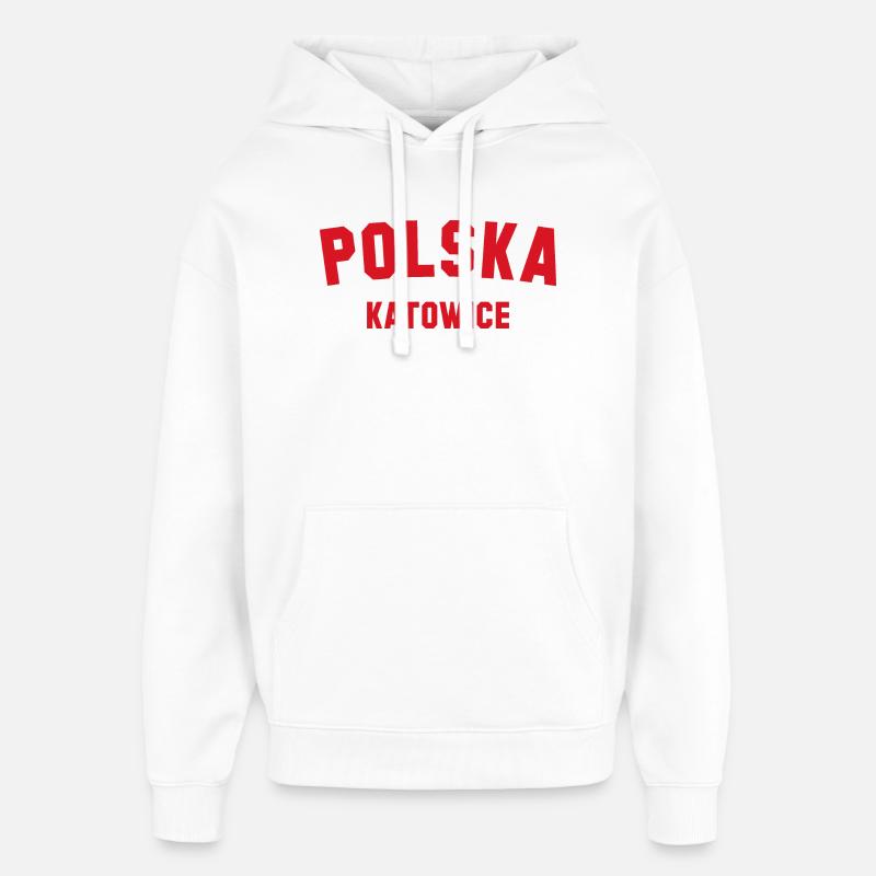 KATOWICE Polska Pologne - Sweat à capuche unisexe Stanley/Stella Oversized - blanc