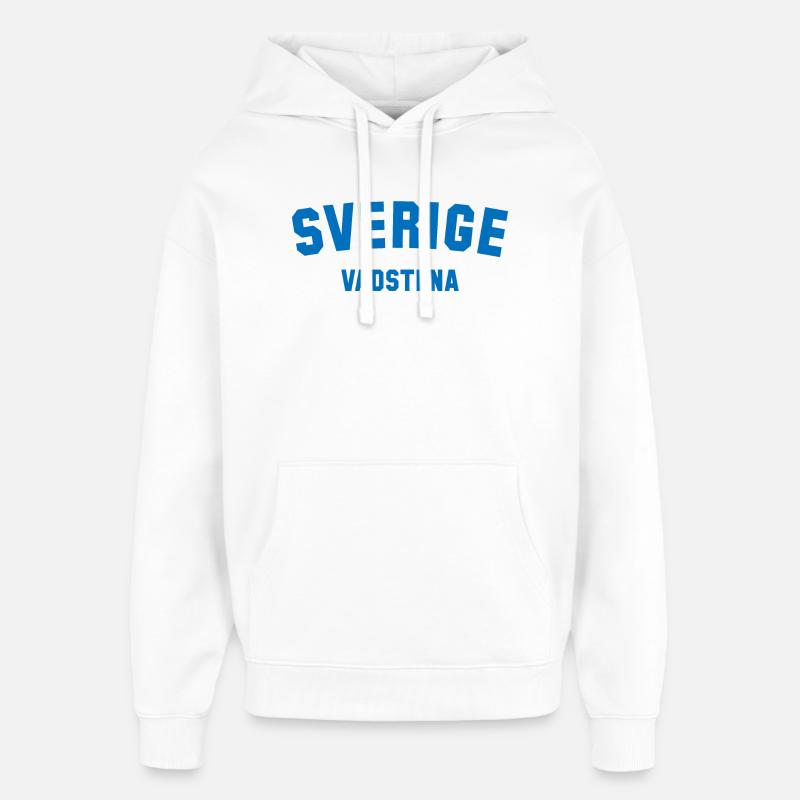 VADSTENA Suède Schweden - Sweat à capuche unisexe Stanley/Stella Oversized - blanc