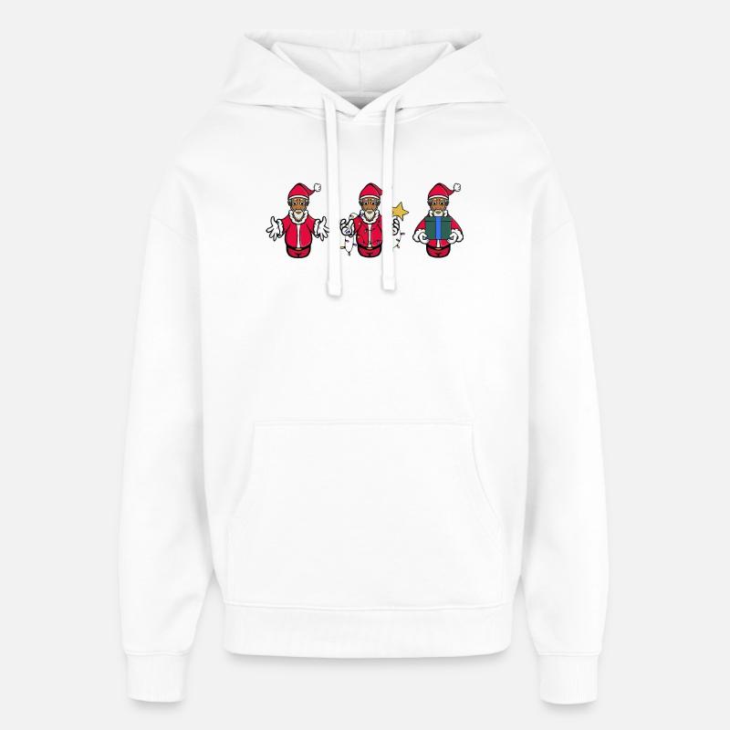 Joyeux Noël Père Noël - Sweat à capuche unisexe Stanley/Stella Oversized - blanc