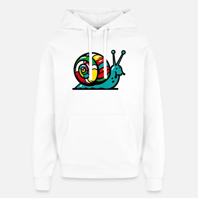 Escargot - Sweat à capuche unisexe Stanley/Stella Oversized - blanc