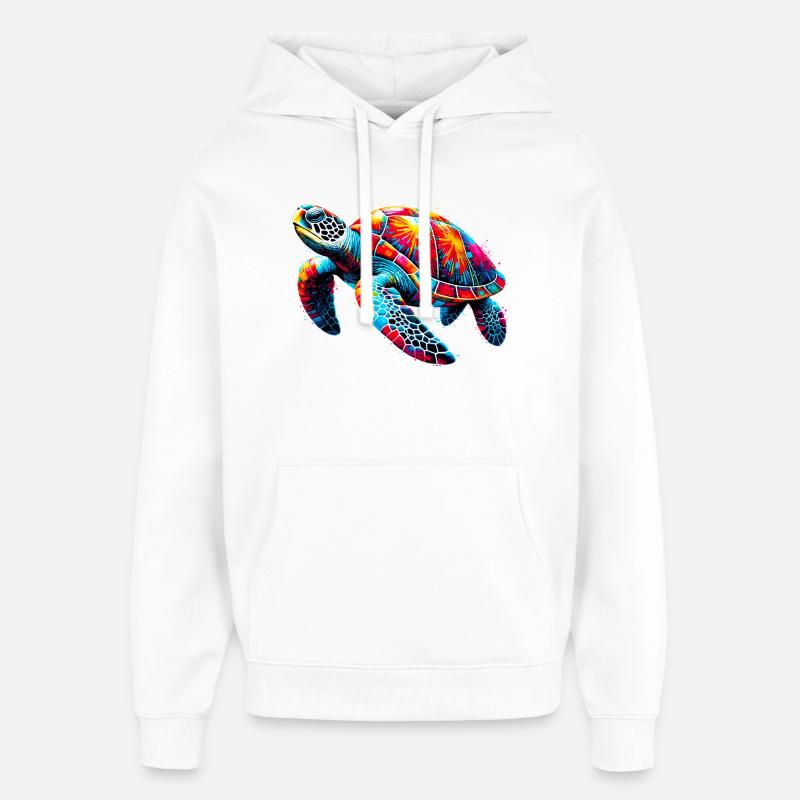 Schildkröte - Oversized Unisex Hoodie von Stanley/Stella - Weiß
