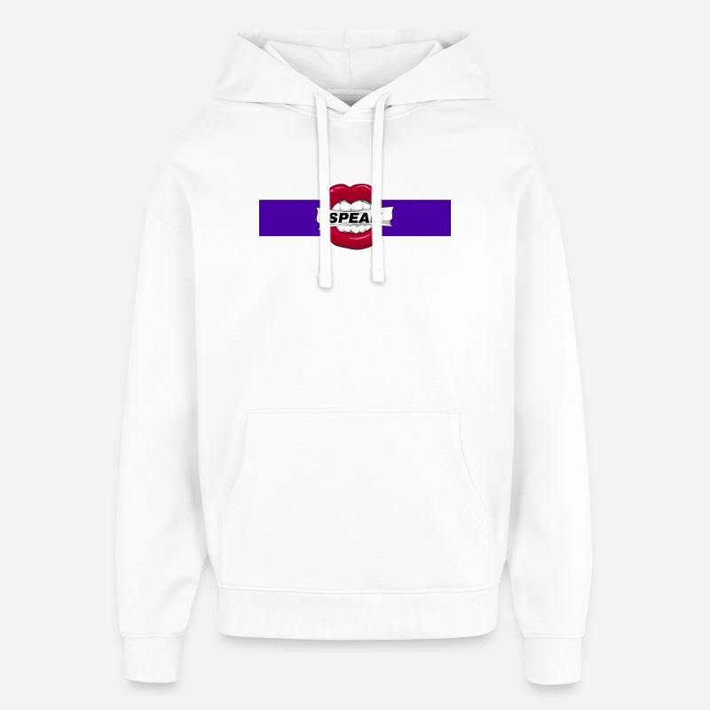 Parler - Sweat à capuche unisexe Stanley/Stella Oversized - blanc