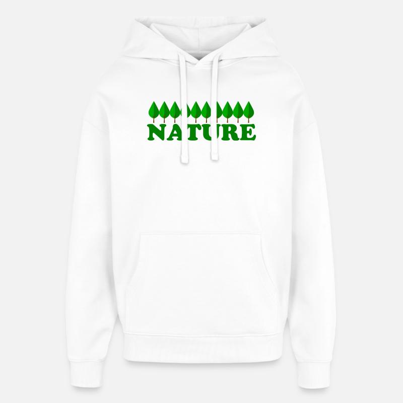 NATURE - Sweat à capuche unisexe Stanley/Stella Oversized - blanc