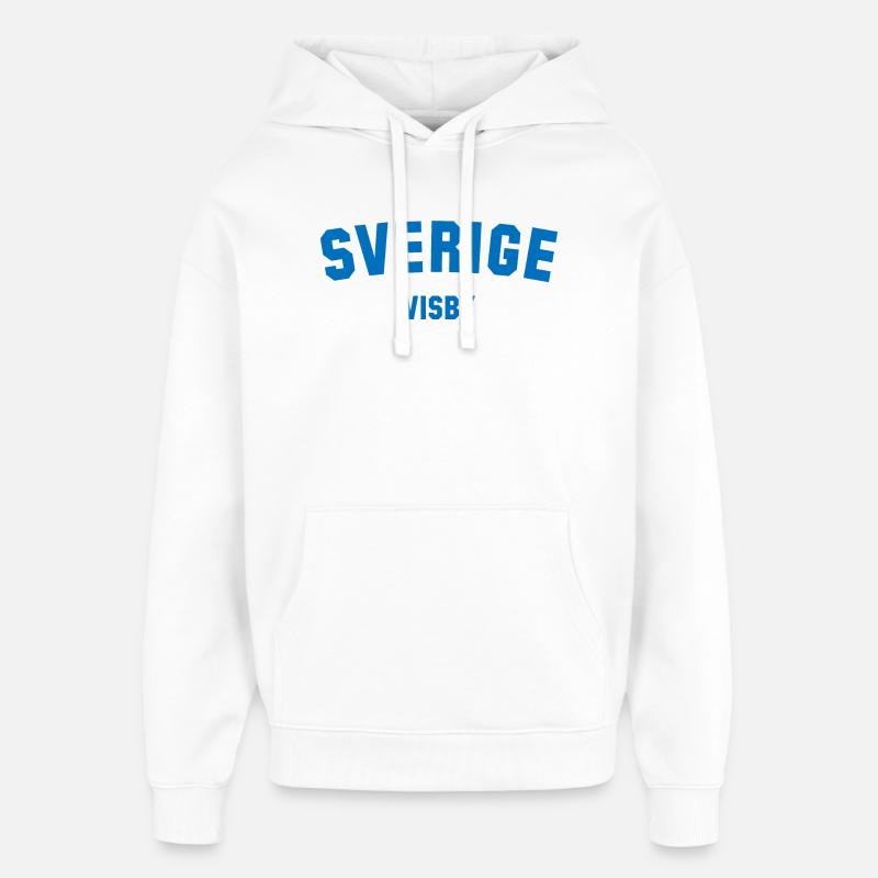 VISBY Sverige Suède - Sweat à capuche unisexe Stanley/Stella Oversized - blanc