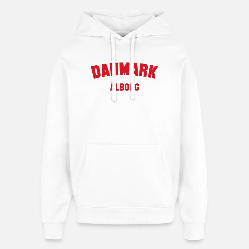 ALBORG Danmark Dänemark - Oversized Unisex Hoodie von Stanley/Stella - Weiß