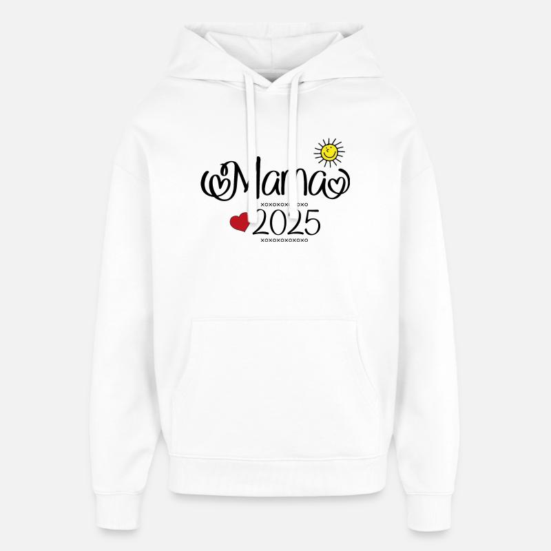 Maman 2025 - Sweat à capuche unisexe Stanley/Stella Oversized - blanc