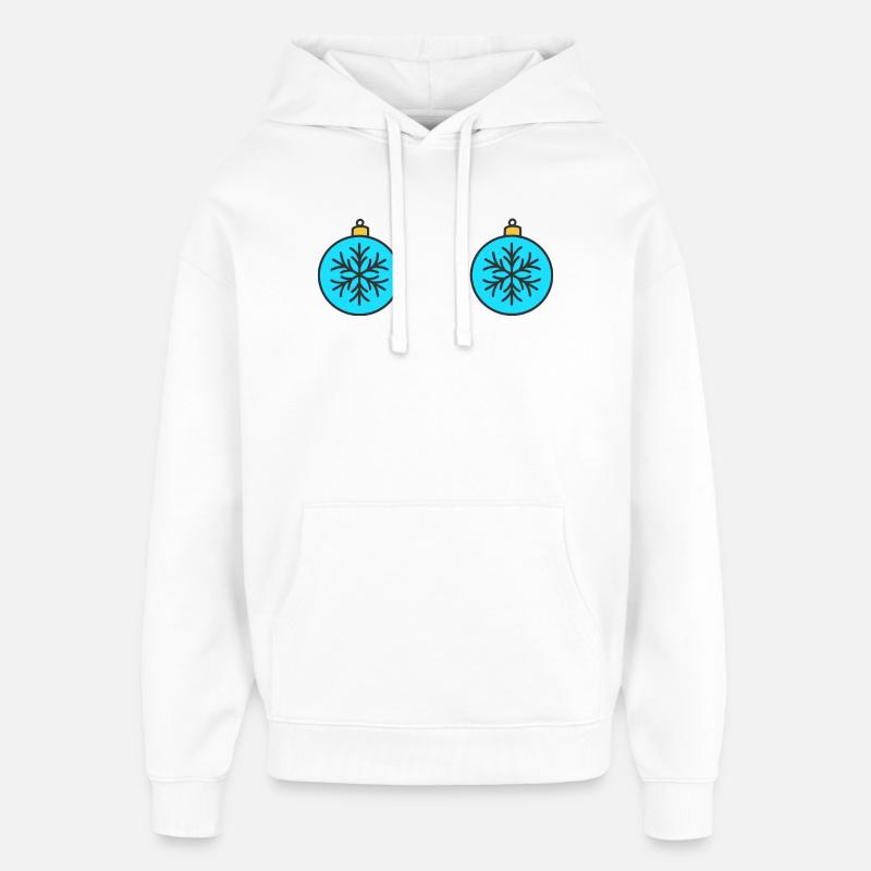 Boules de Noël - Sweat à capuche unisexe Stanley/Stella Oversized - blanc