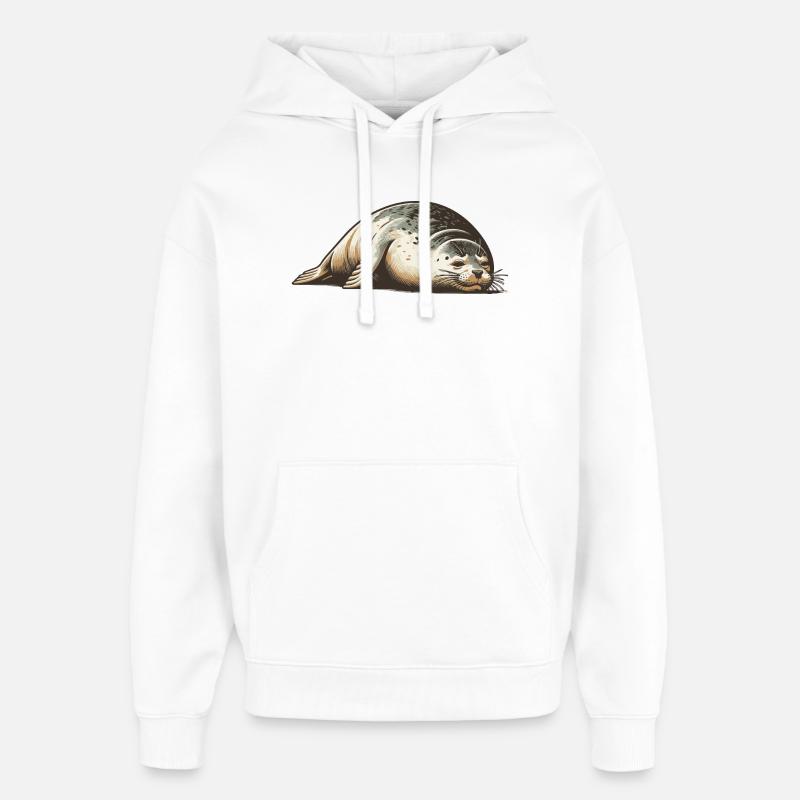 Phoque - Sweat à capuche unisexe Stanley/Stella Oversized - blanc