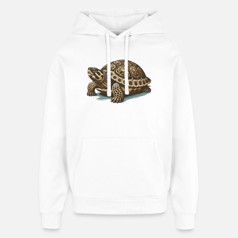 Tortue - Sweat à capuche unisexe Stanley/Stella Oversized - blanc