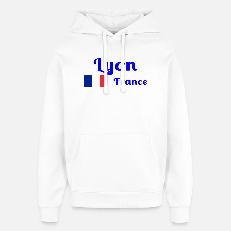 Lyon Frankreich - Stilvolle Drucke - Oversized Unisex Hoodie von Stanley/Stella - Weiß